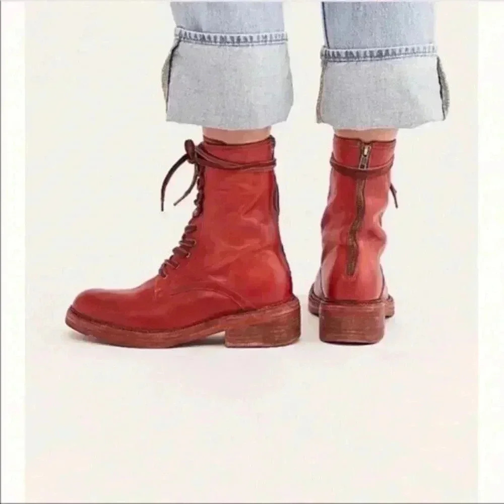 Free People Santa Fe Lace Up Boots - Picture 2 of 4